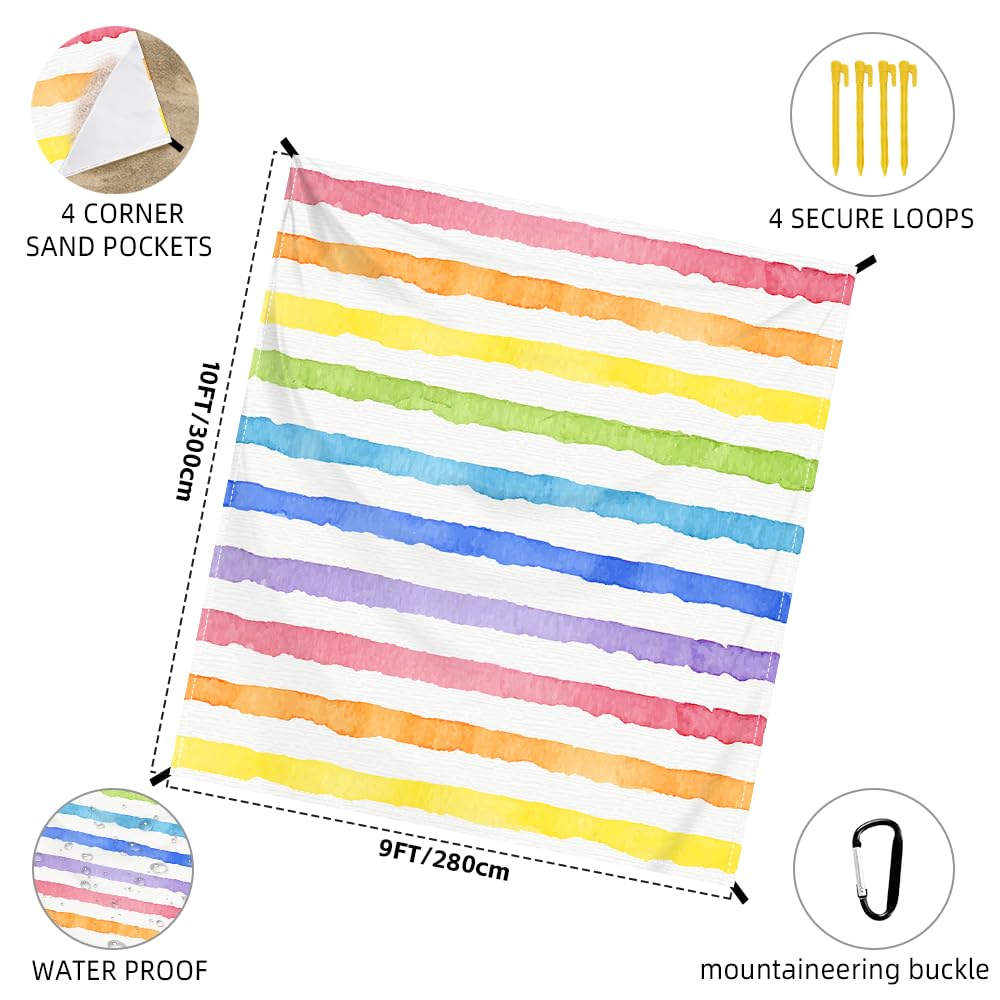 YUKI HOME Beach Blanket Waterproof Sandproof Oversized Extra 110