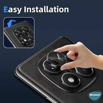 Microsonic Xiaomi Redmi Note 15 Pro 5G için Tekli Kamera Lens Koruma Camı Siyah [Redmi Note 15 Pro 5G ile Uyumlu Ekran Koruyucu - Siyah]