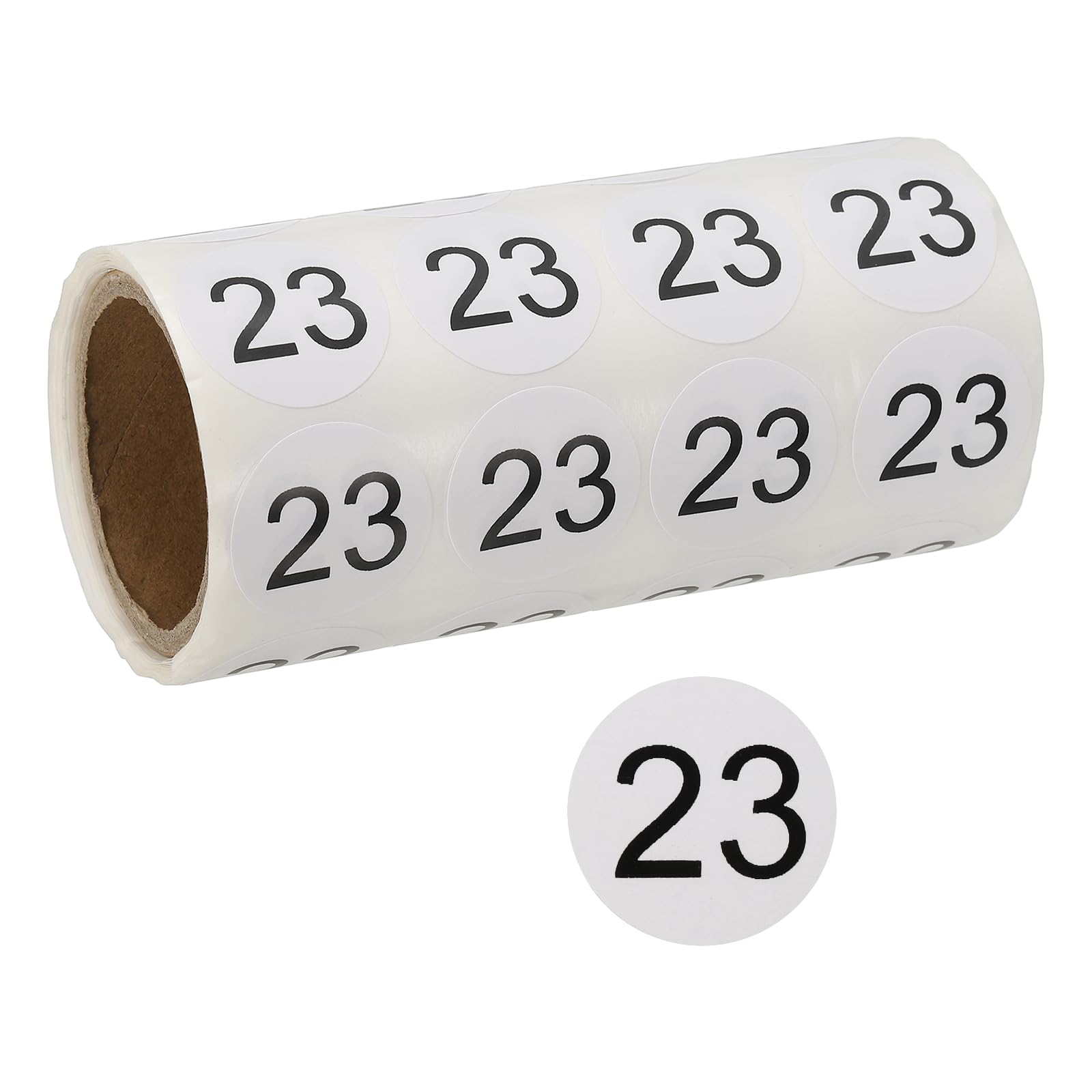 PATIKIL 1 Inch Number Stickers, Number 23 Sticker Numbers Labels Round Small Vinyl Self Adhesive Label Circle Decals 500 Pcs 1 Roll for Photo Album Poster Table, Black โ image 1