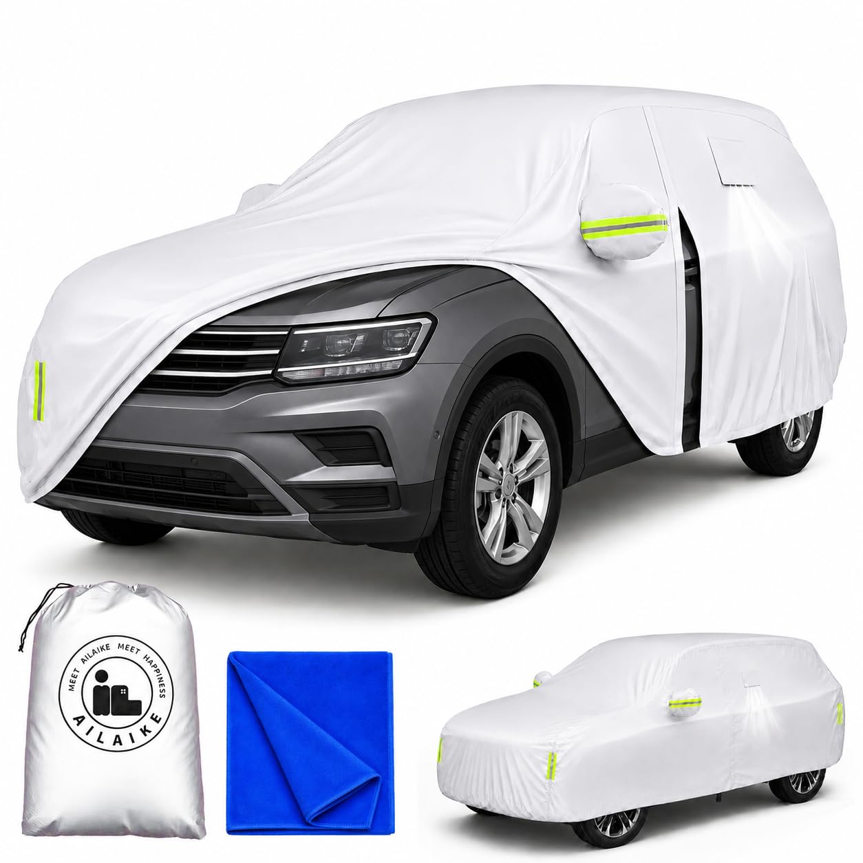 Car Cover Waterproof All Weather Custom Fit for Volkswagen Tiguan.