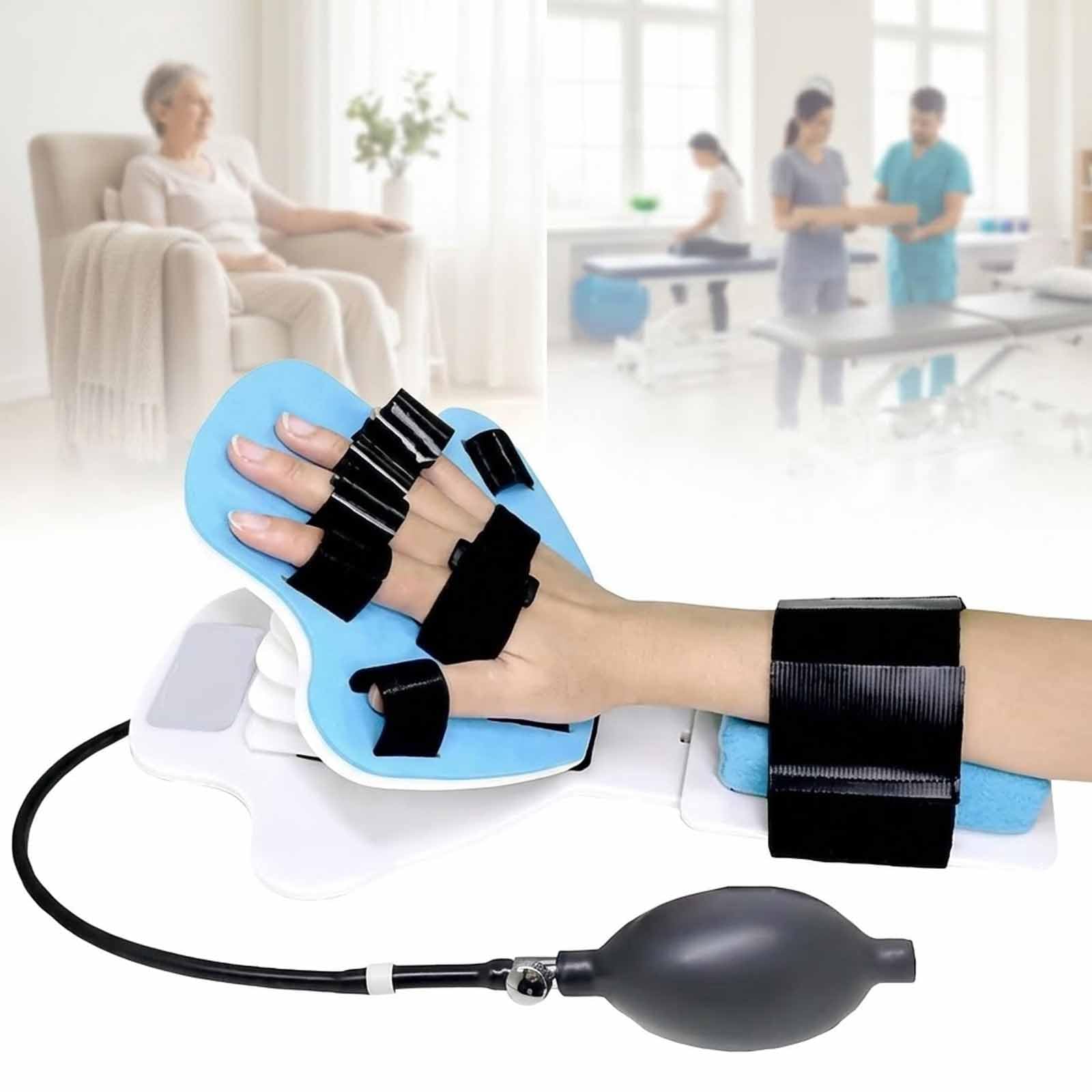 MObyat Electric Wrist Joint Rehabilitation Device, Upper Limb Rehabilitation Flexion Extension Trainer with 9 Adjustable Modes 0-90° Range Of Motion, Adjustable Strap, for Recovery