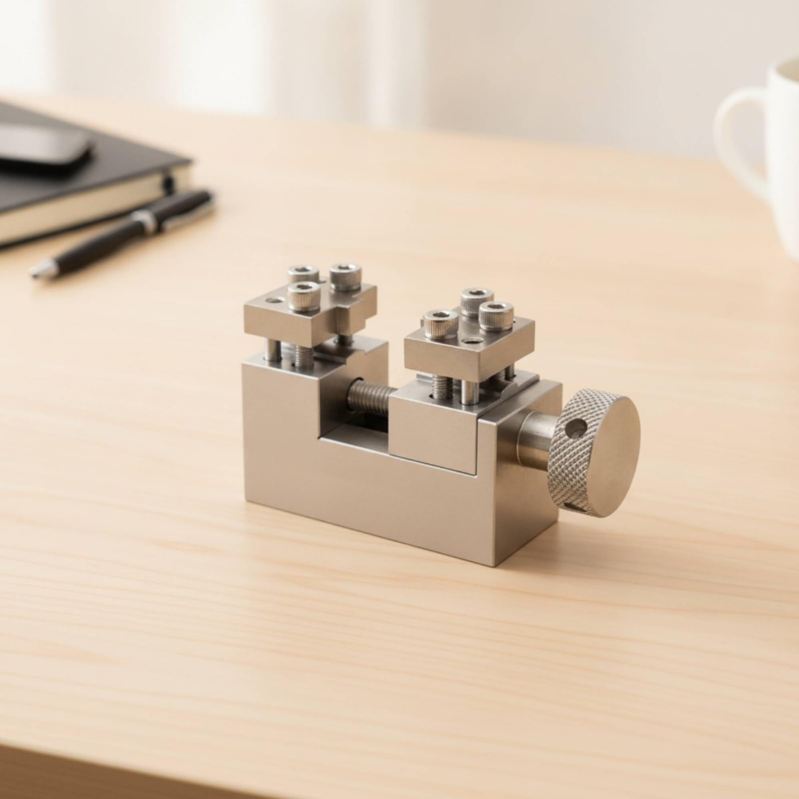 Baoblaze Herramienta Enlaces Correa Reloj Ajustador Extractor Pulsera Metal con Rueda Moleteada para Control Preciso y Posicionamiento Firme con Llave en L