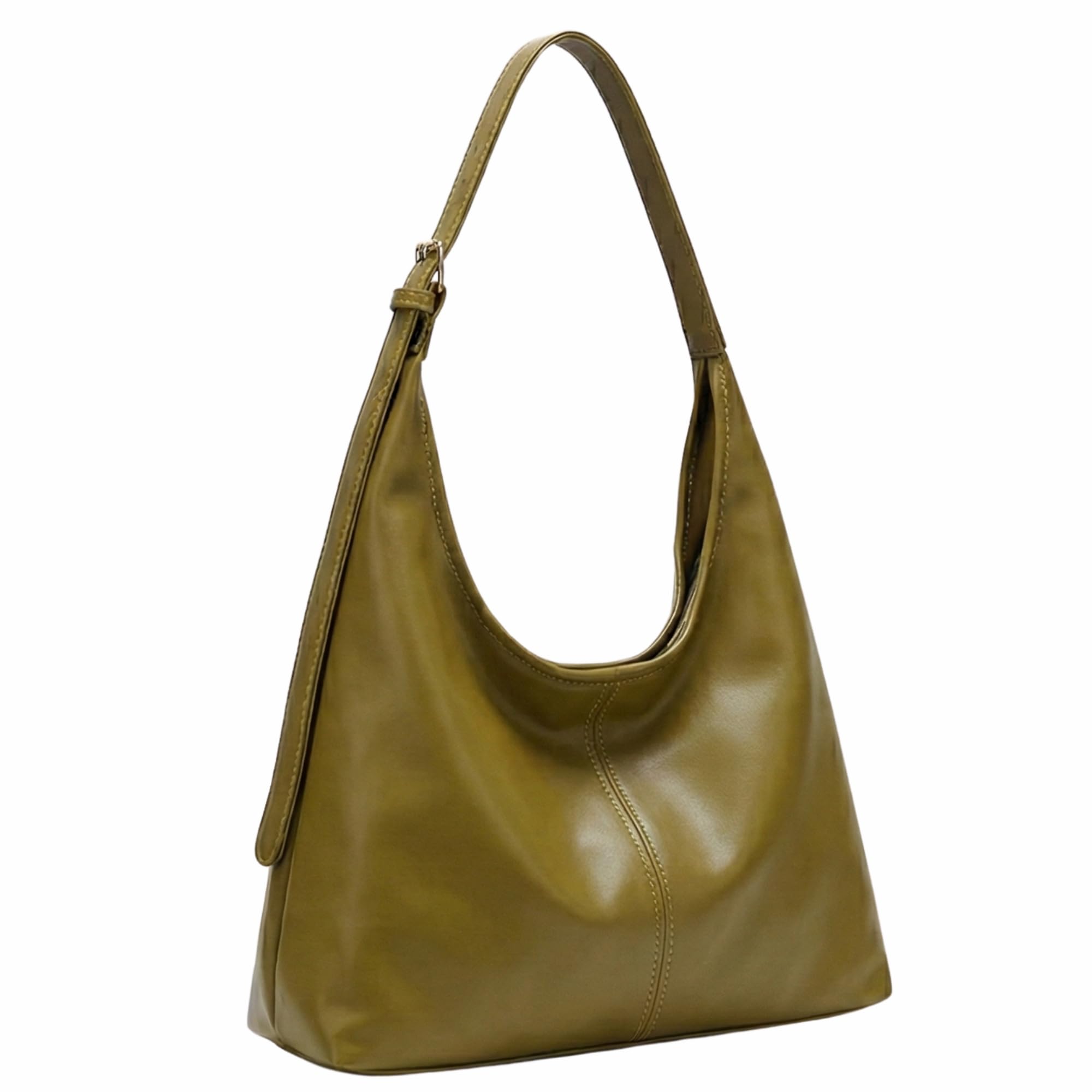 Kraptick Women’s Pure Hobo Handbag – Stylish PU Leather Shoulder Bag for Women Large Capacity Ladies Purse Minimalist Fashion Handbag for Office, Travel, Shopping & Daily Use -2
