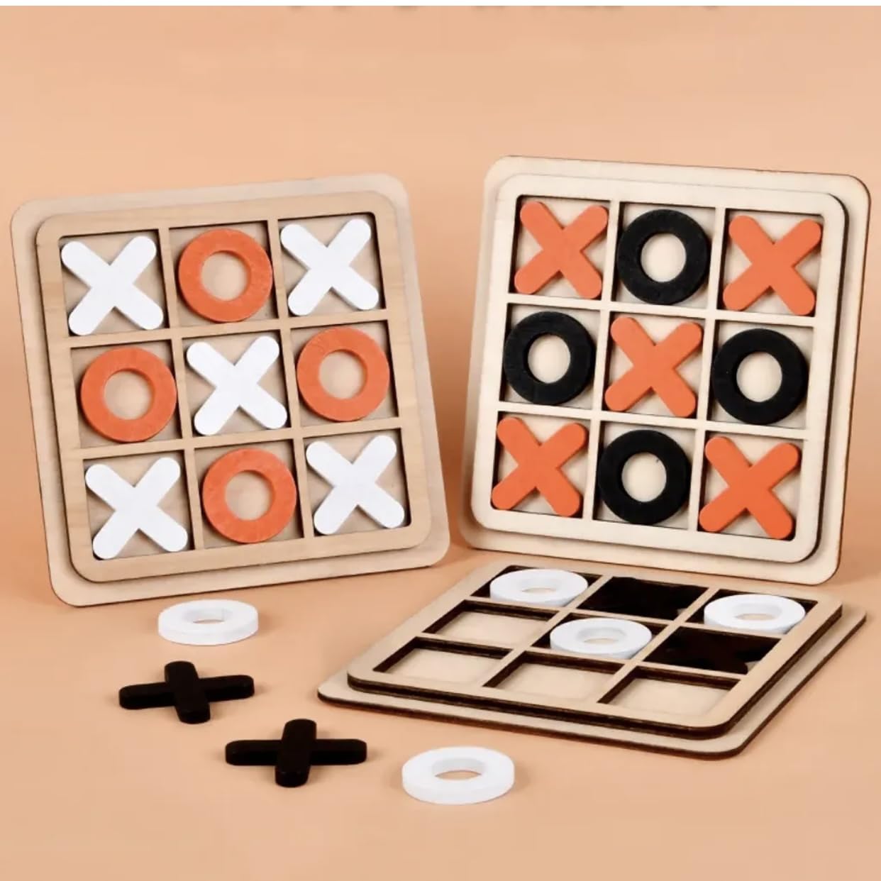 Wooden Tic Tac Toe Board Game | Strategy Game | Party Game | Outdoor & Indoor Game | Perfect for Gift | for Kids and Adults (B0CXJ7FDPV) Amazon Price History, Amazon Price Tracker