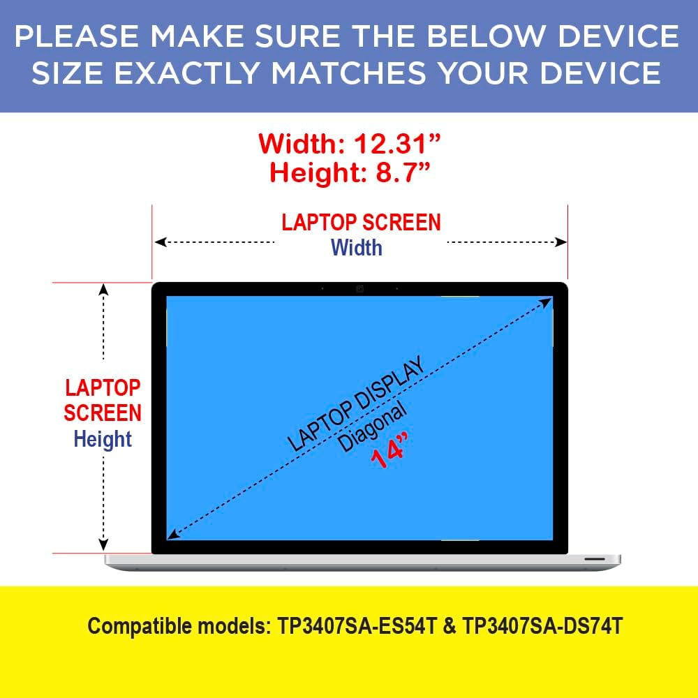 Matte Anti Glare Screen Protector For ASUS Vivobook Flip 14 inch OLED Touchscreen Copilot+ PC TP3407SA-DS74T 2 Pack