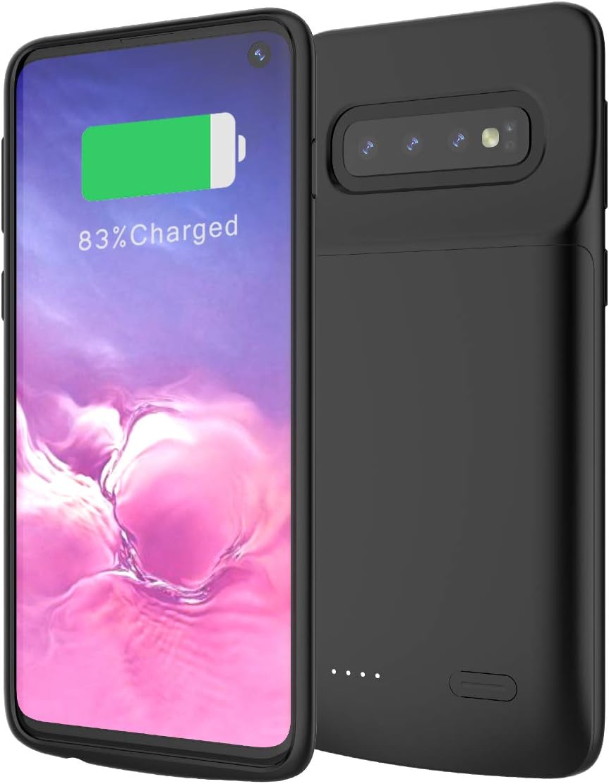 Fancartuk Battery Case for Samsung Galaxy S10, 4700mAh Externel Battery Charging Case for Samsung Galaxy S10 Rechargeable Backup Power Bank Case Portable Battery Charger Case (Samsung Galaxy S10)
