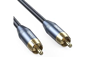 10ft Subwoofer Cable with RCA Ends - FEMOEO Coax Audio Wire for...