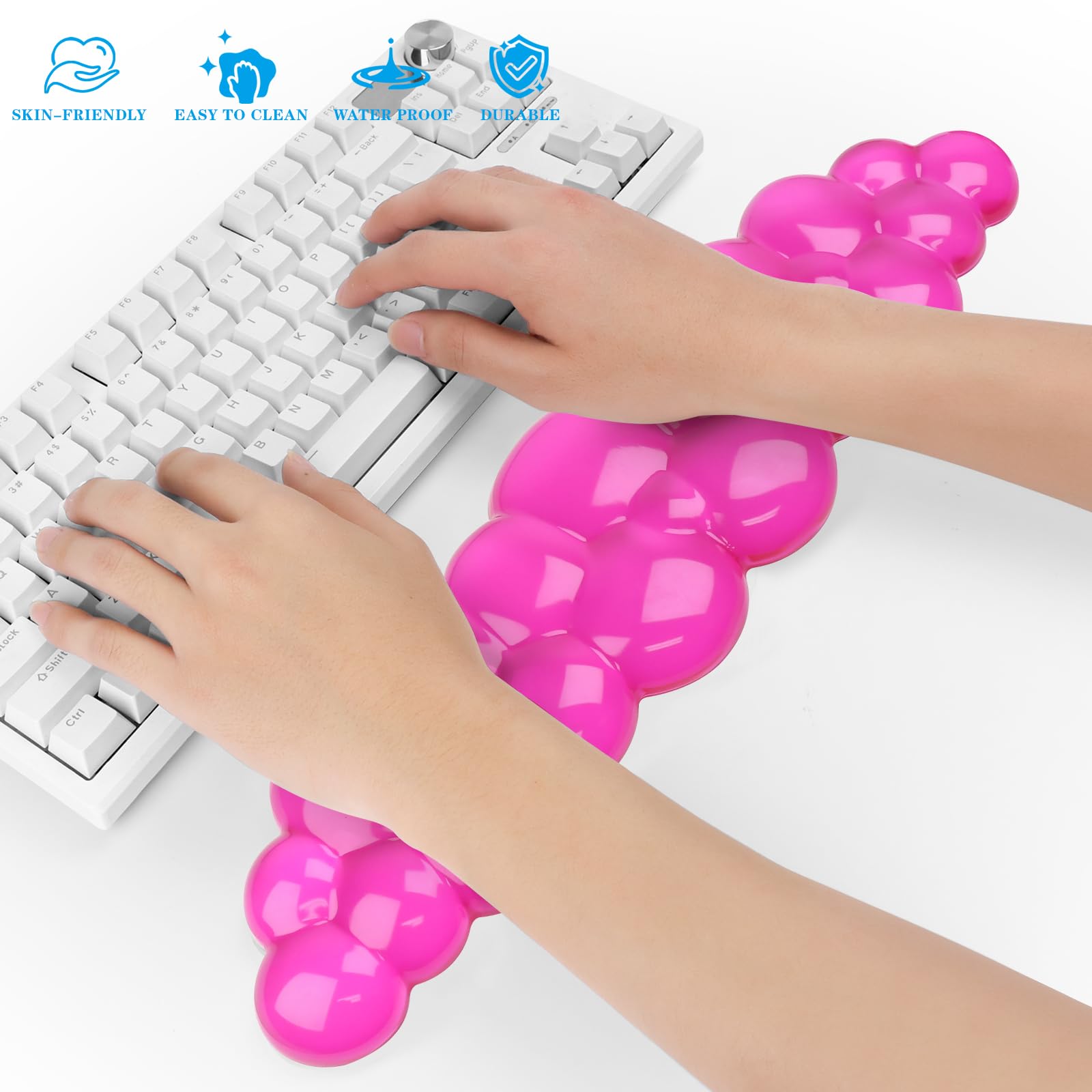 Repose-poignet en gel en forme de nuage pour clavier, joli support de poignet et repose-bras pour clavier pour soulager la douleur, convient pour le bureau/ordinateur/ordinateur portable/jeux