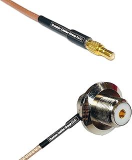 6 feet RG316 SSMB Male to UHF Female Angle Bulkhead RF Pigtail Coaxial Cable