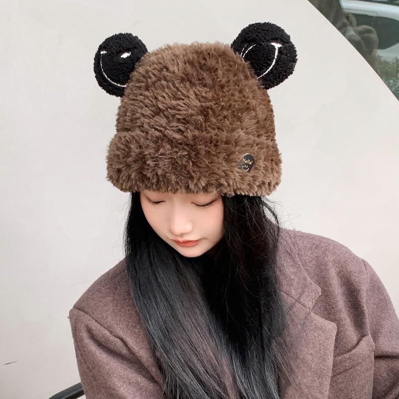 日系毛羽毛ジャケット秋冬可愛い帽子とクマ耳が厚くて柔らかい毛皮ですR 日系毛羽毛ジャケット秋冬可愛い帽子とクマ耳が厚くて柔らかい