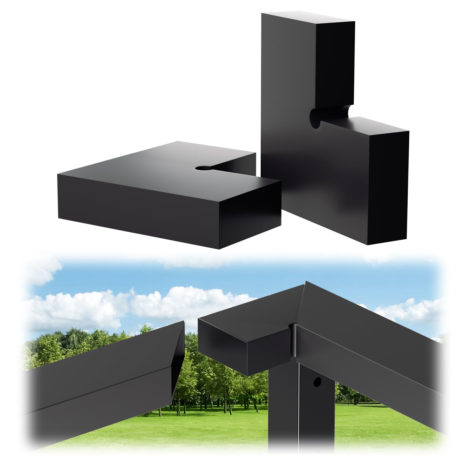 Connecteur d'angle pour main courante en aluminium haute résistance