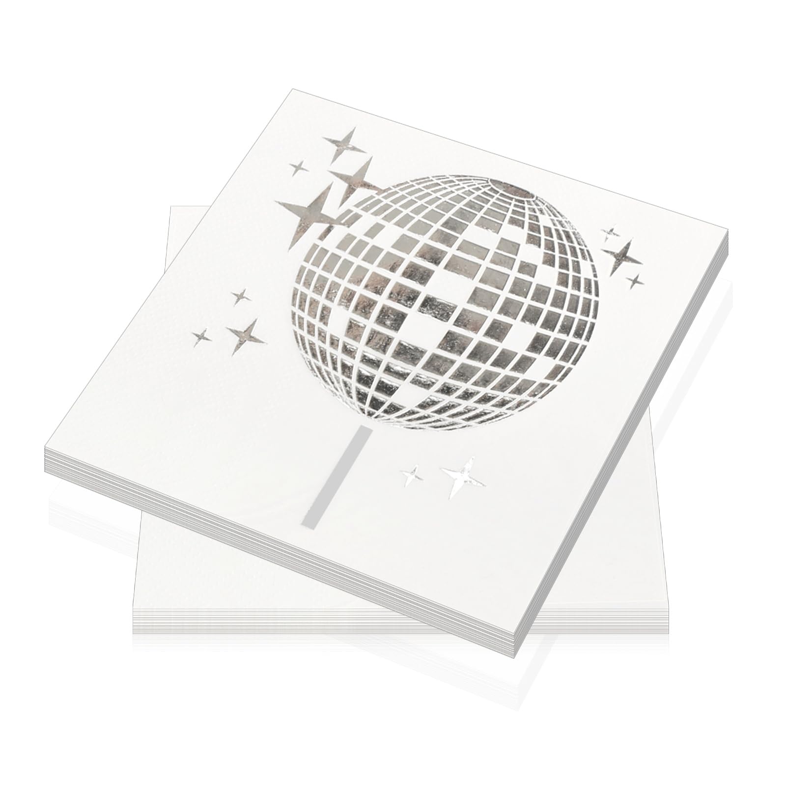 50 tovaglioli decorativi da discoteca, 25 x 25 cm, tovaglioli, da discoteca, per feste a tema, riunioni di famiglia, 50 pezzi