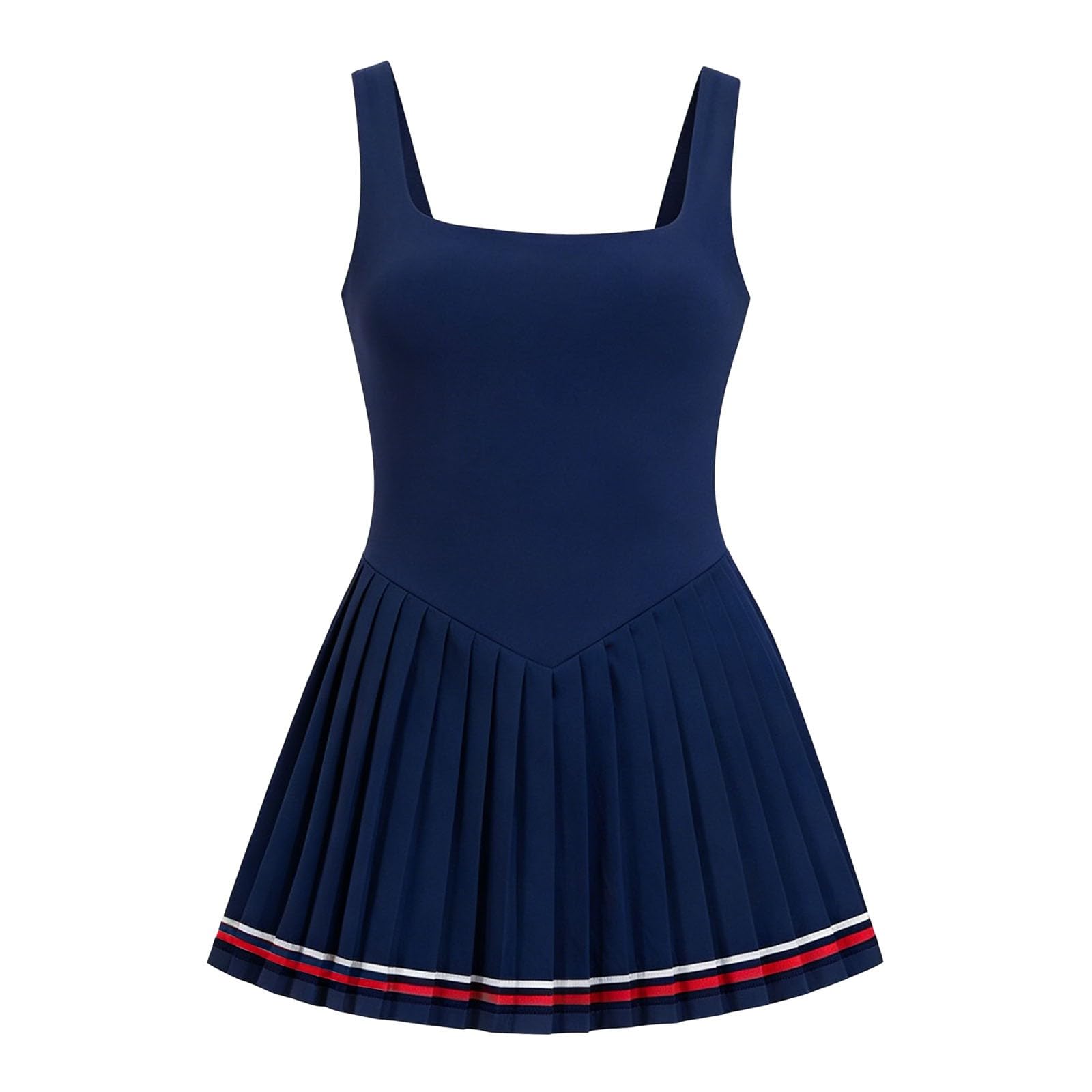 Vestido genérico de mujer de verano vestido de tenis atlético elegante sin mangas, transpirable y bien ajustado.
