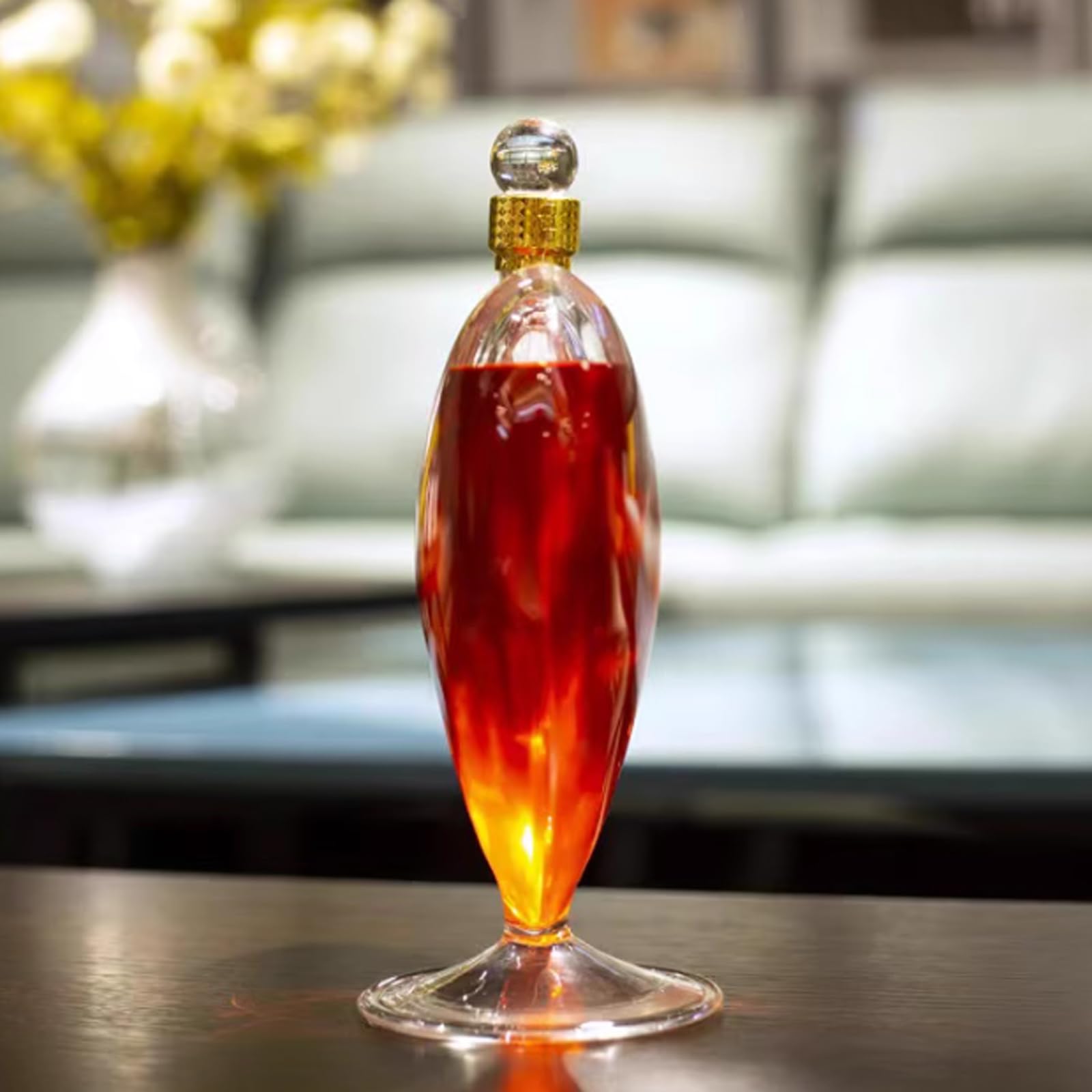 esmen 500/1000 ml kreative herzförmige Weinflasche, Weinkaraffe aus Kristallglas, transparenter Kristallglas-Dekanter für die Hausbar Weinkaraffe