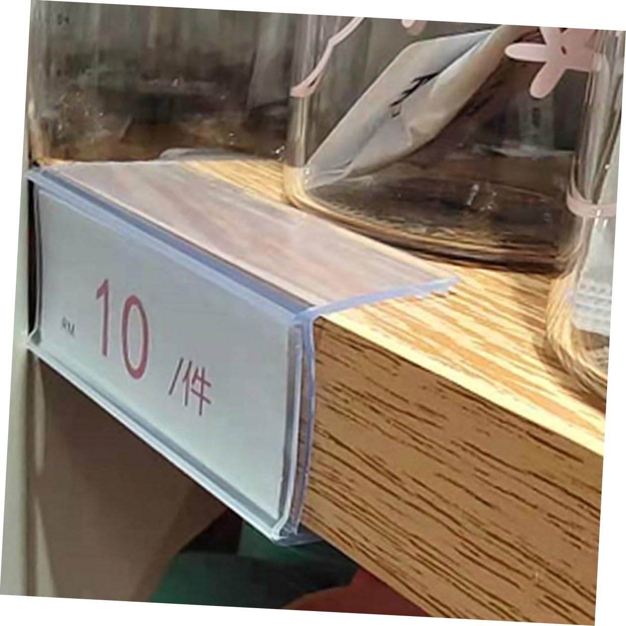 Angoily 90 Stck. Teiliges Transparentes Preisschildhalter mit Flexiblem Clip für Supermarktregale Vielseitiger Etikettenhalter für Draht und Holzgestelle Einfach zu Beschriftende