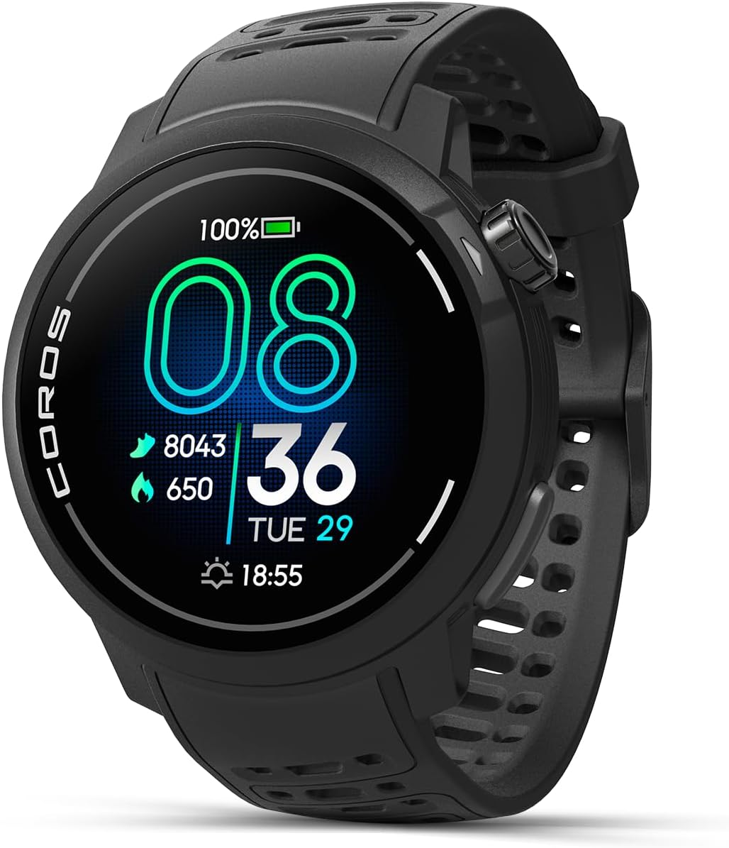 PACE Pro GPS Sport Watch, 1.3-inch AMOLED Touchscreen, Fastest in Class Processor Running Watch, 20 Days Battery Life, Navigation with Global Offline Maps, Sleep Tracking, Running - Black