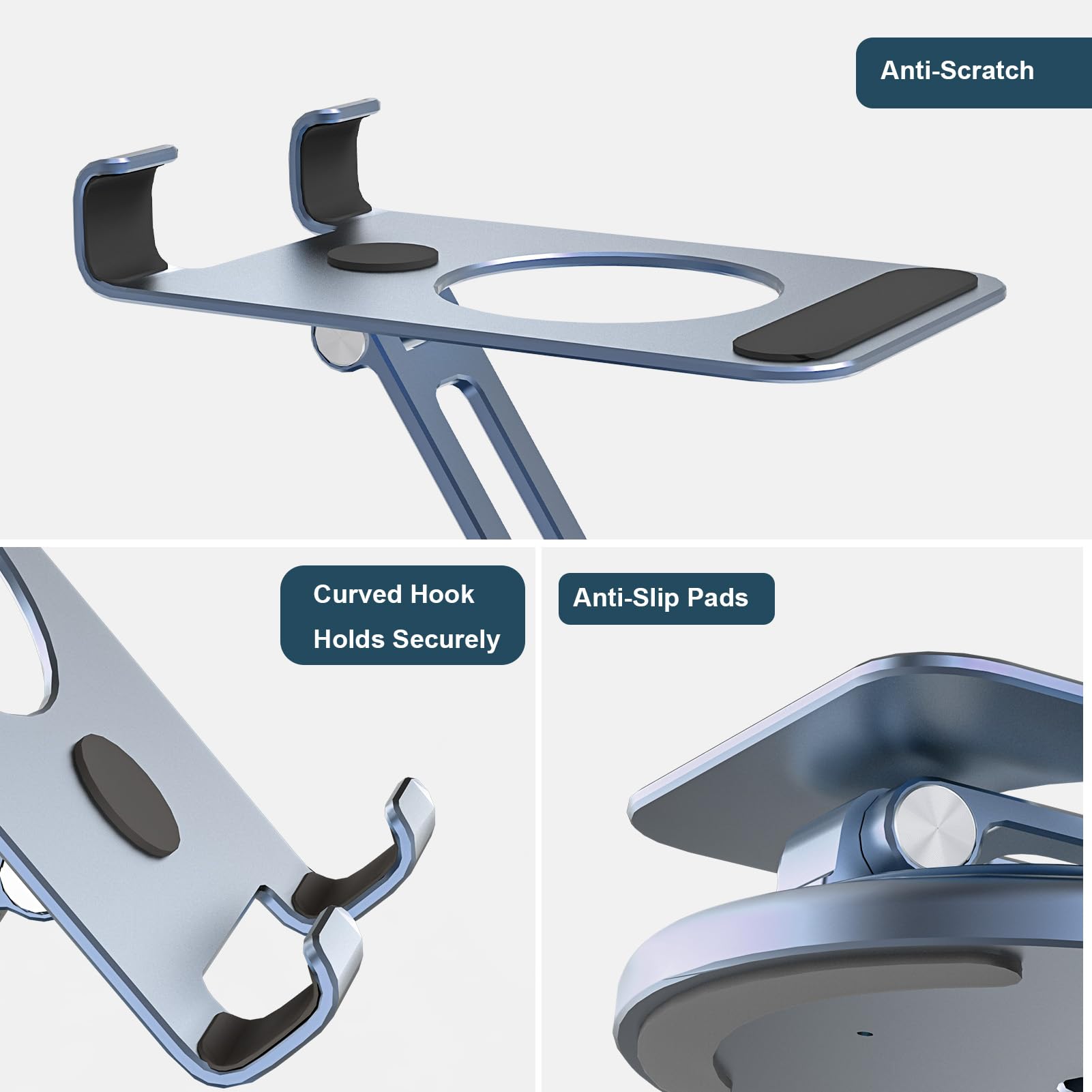 360 ° Supporto per tablet girevole pieghevole in alluminio con