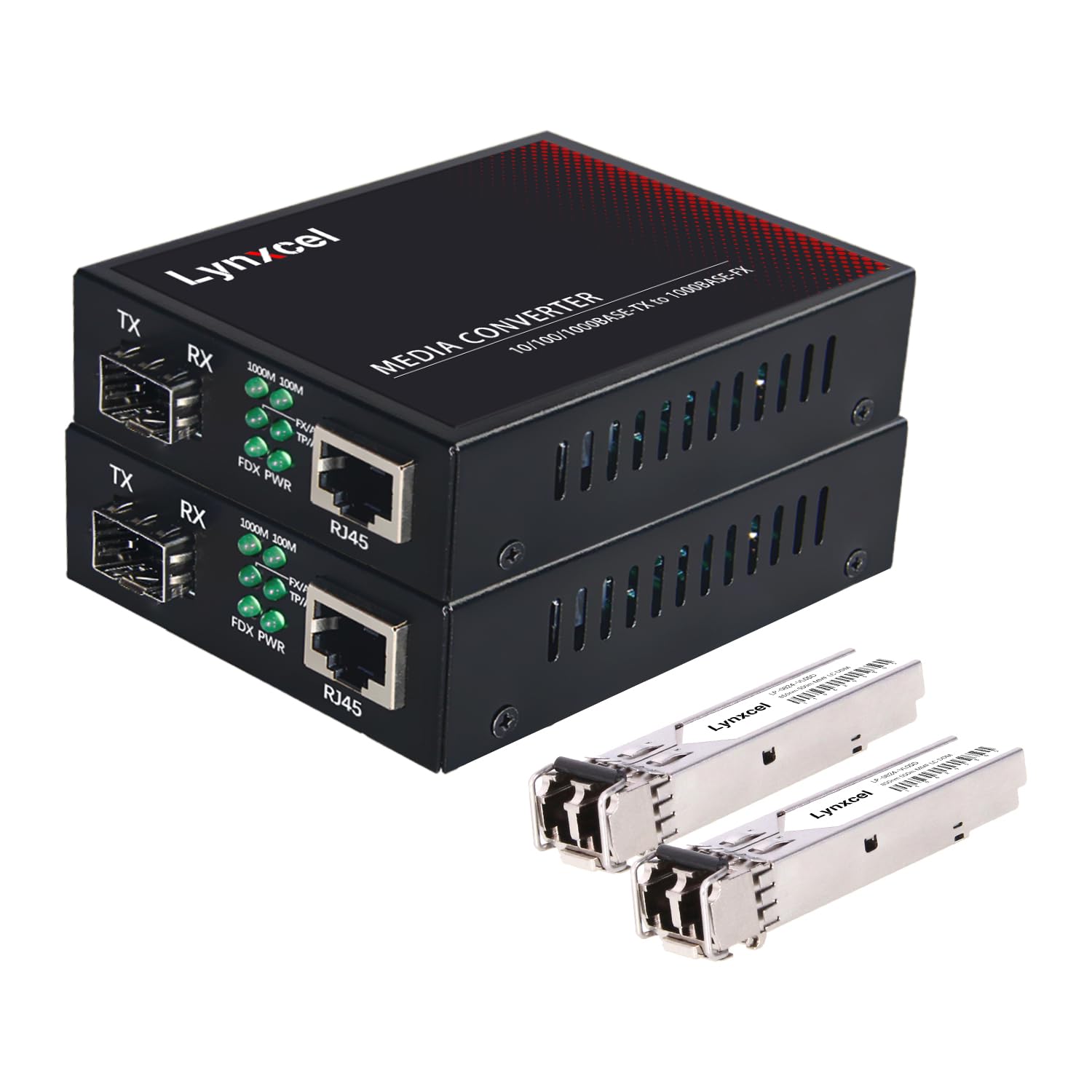 Amazon.com: Lynxcel Gigabit Fiber Media Converter, 10/100/1000Base