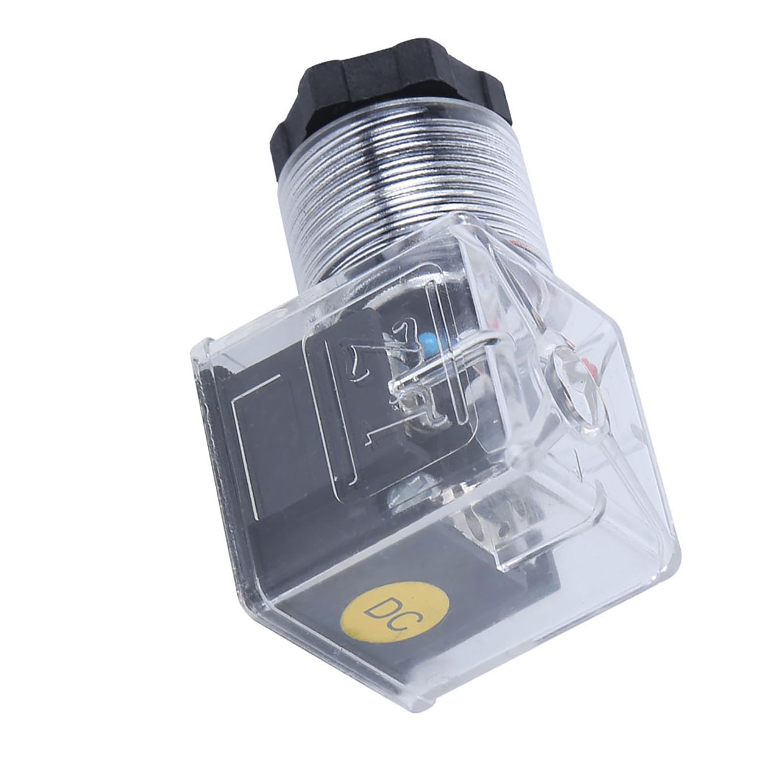Fafeicy Light 5Pcs Solenoid Valve,Transparent Voltage Hydraulic Solenoid Coil Plug Universal Accessories Dc24 Guide Gasket Crimping