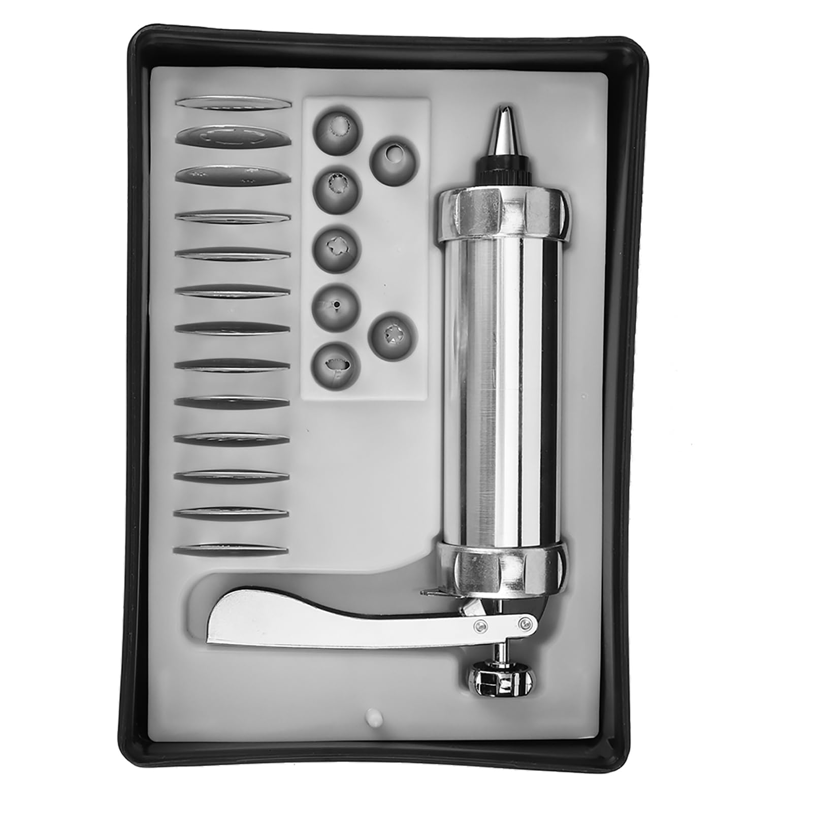 Nikou Kit de fabrication de biscuits en alliage d'aluminium, outil de pâtisserie pour décoration de gâteaux, comprend des douilles pour biscuits et biscuits, accory de pâtisserie
