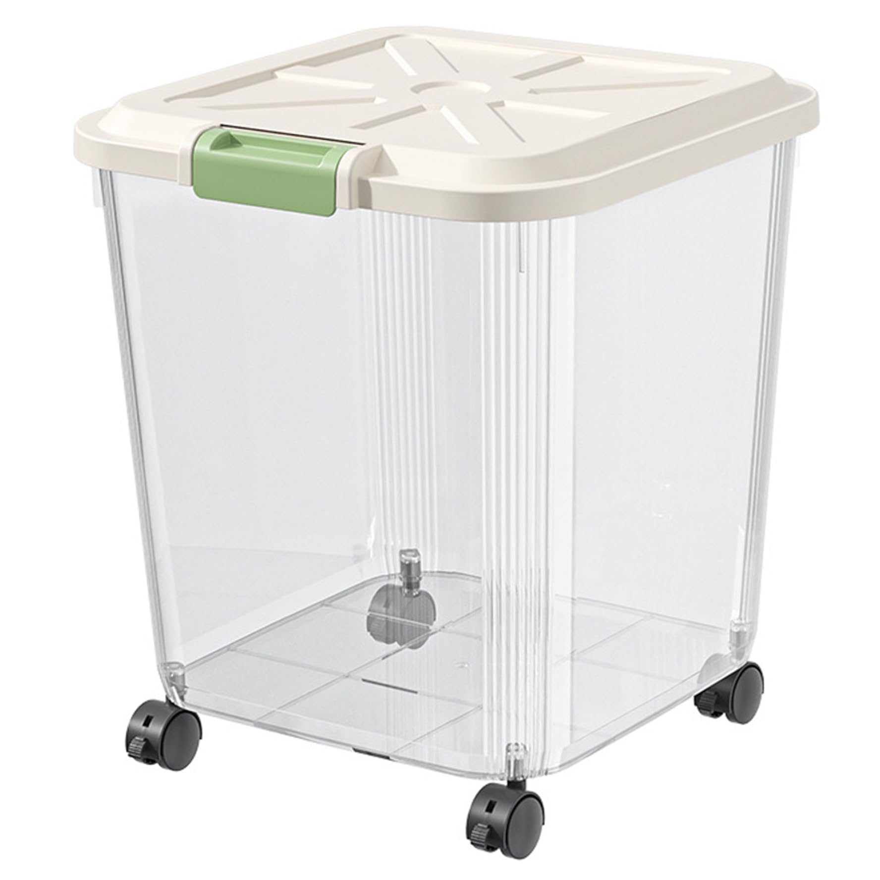 Faroby Rice Storage 33 lbs Container with Wheels Airtight Food Bin for Rice Flour Pet Food