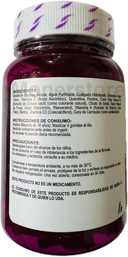 Miniatura 3 de Gelasimi Forte Gummies (60 unidades) 0.10 oz cu Colágeno hidrolizado Biotina Acido hialurónico y Queratina y Simifol Hierro