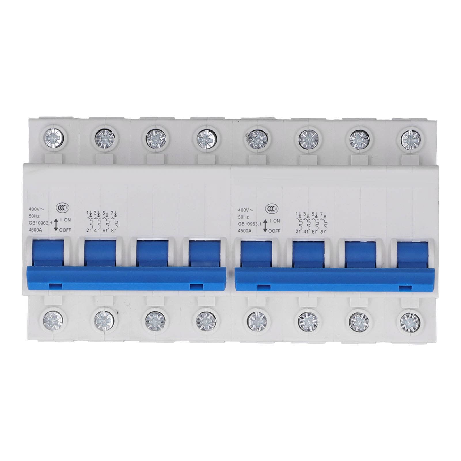 Interlocking Conversion Circuit Breaker, 50Hz Manual Dual Power Transfer Switch Stable Robust 4500A PVC AC400V for Fire Fight for Office Building ZozCgkdz