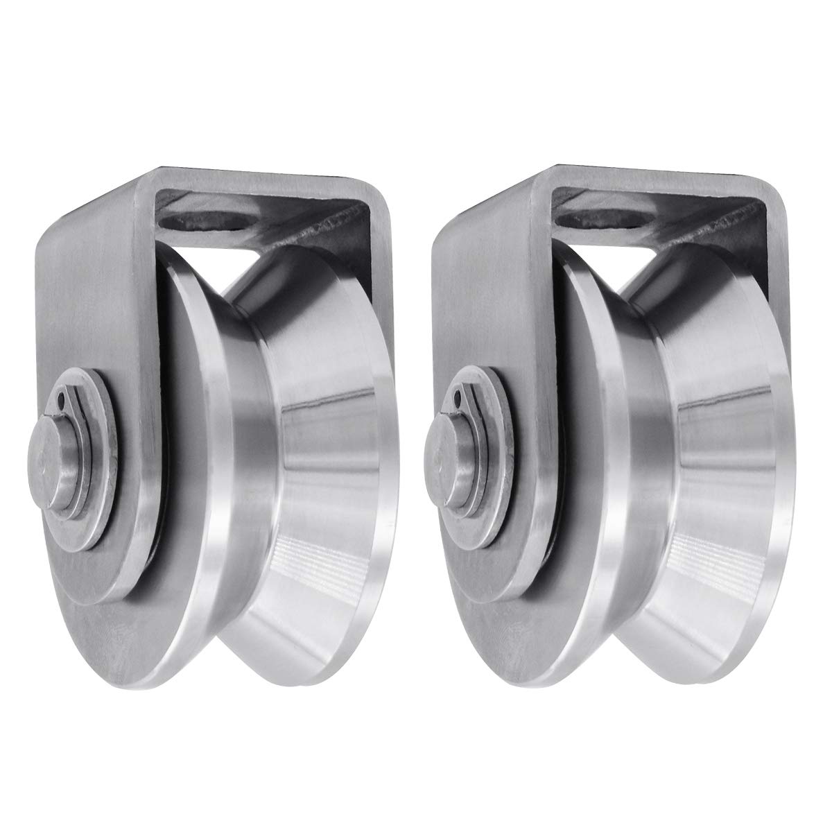 Grooved Wheel Pulley Block Pulley Wheel Stainless Duplex Bearing Silent Detachable Heavy Duty Traction Wheel for Material Handling and Moving Lifting Loading 1760lb/800 Kg — Amazon image 8