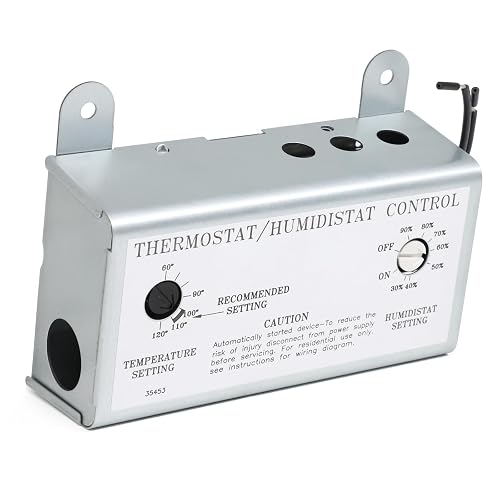 Criditpid Attic Fan Thermostat & Humidistat Controller Box