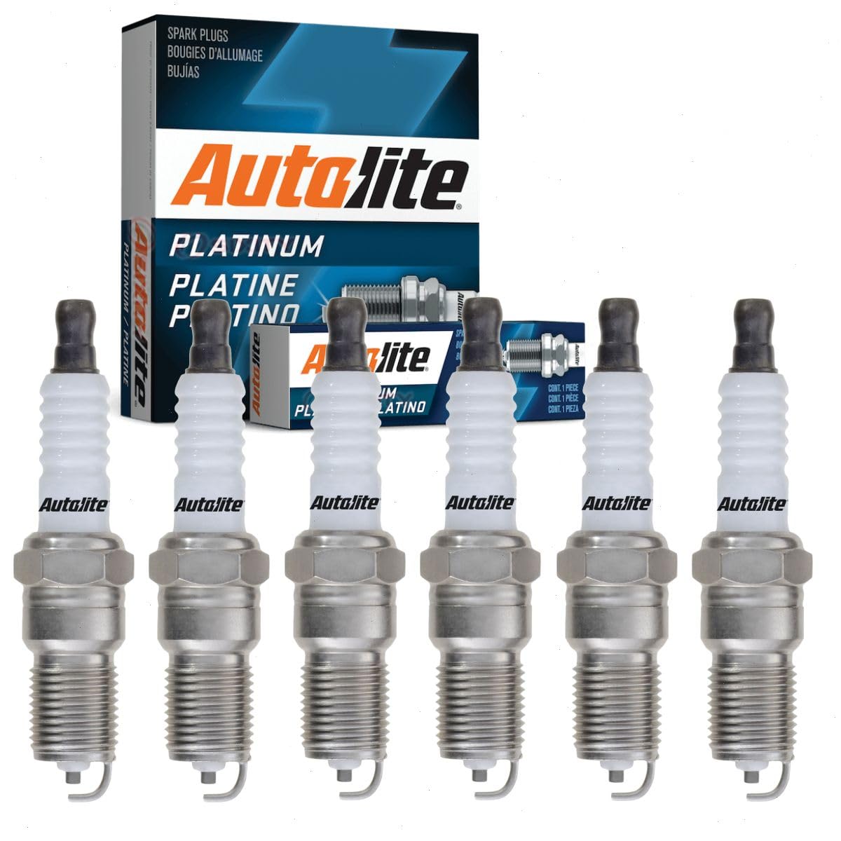 6 pc Autolite Platinum Spark Plugs compatible with Ford Taurus 3.0L V6 1986-2007