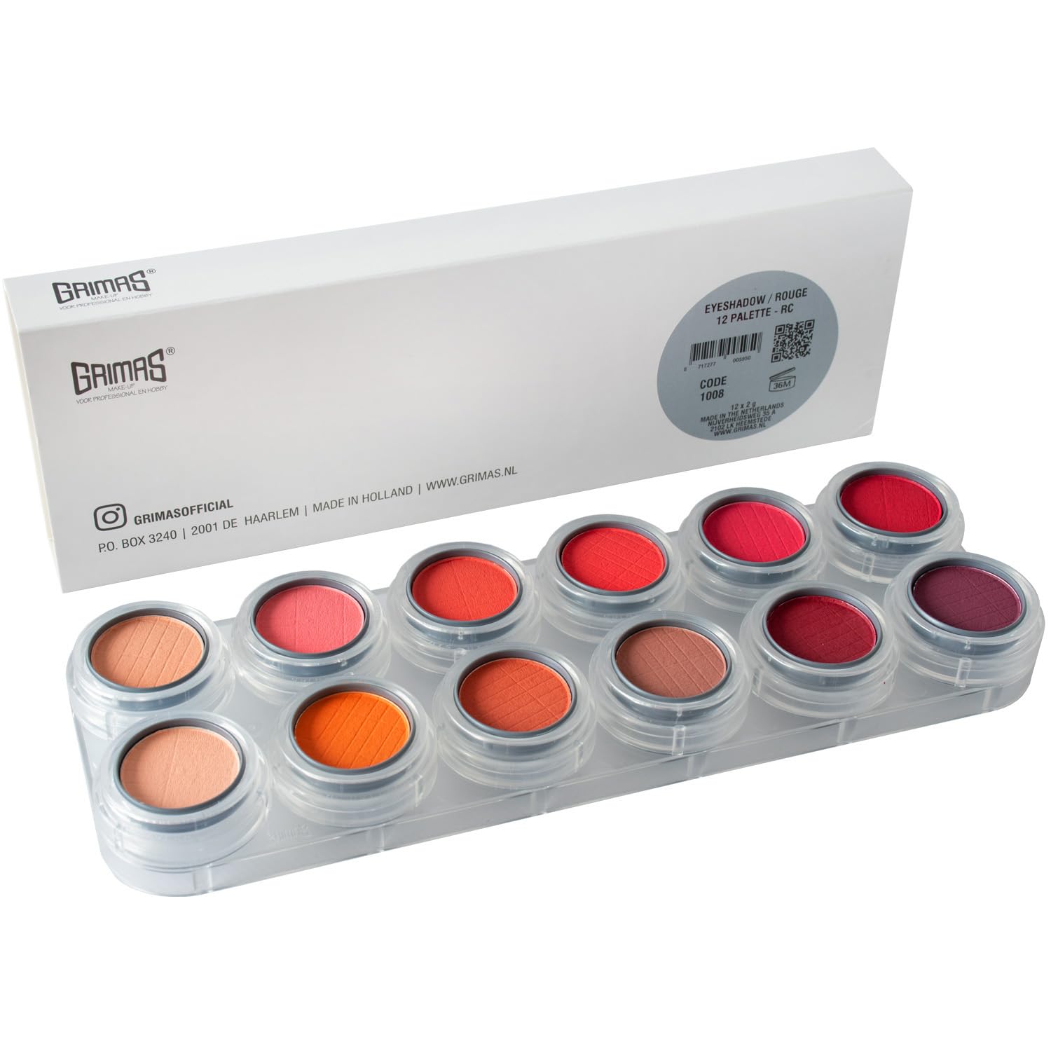 GRIMAS Lidschattenpalette RC Lidschattenpalette 12 x 2 g, farbintensiv matt