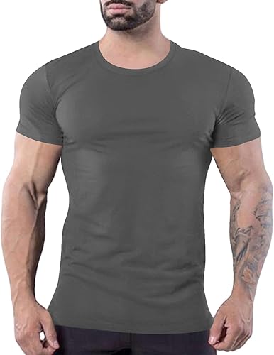 Miniatura 2 de Uni Clau Camisetas musculares para hombre, camisetas de manga corta a la moda, camiseta de entrenamiento atlético para gimnasio