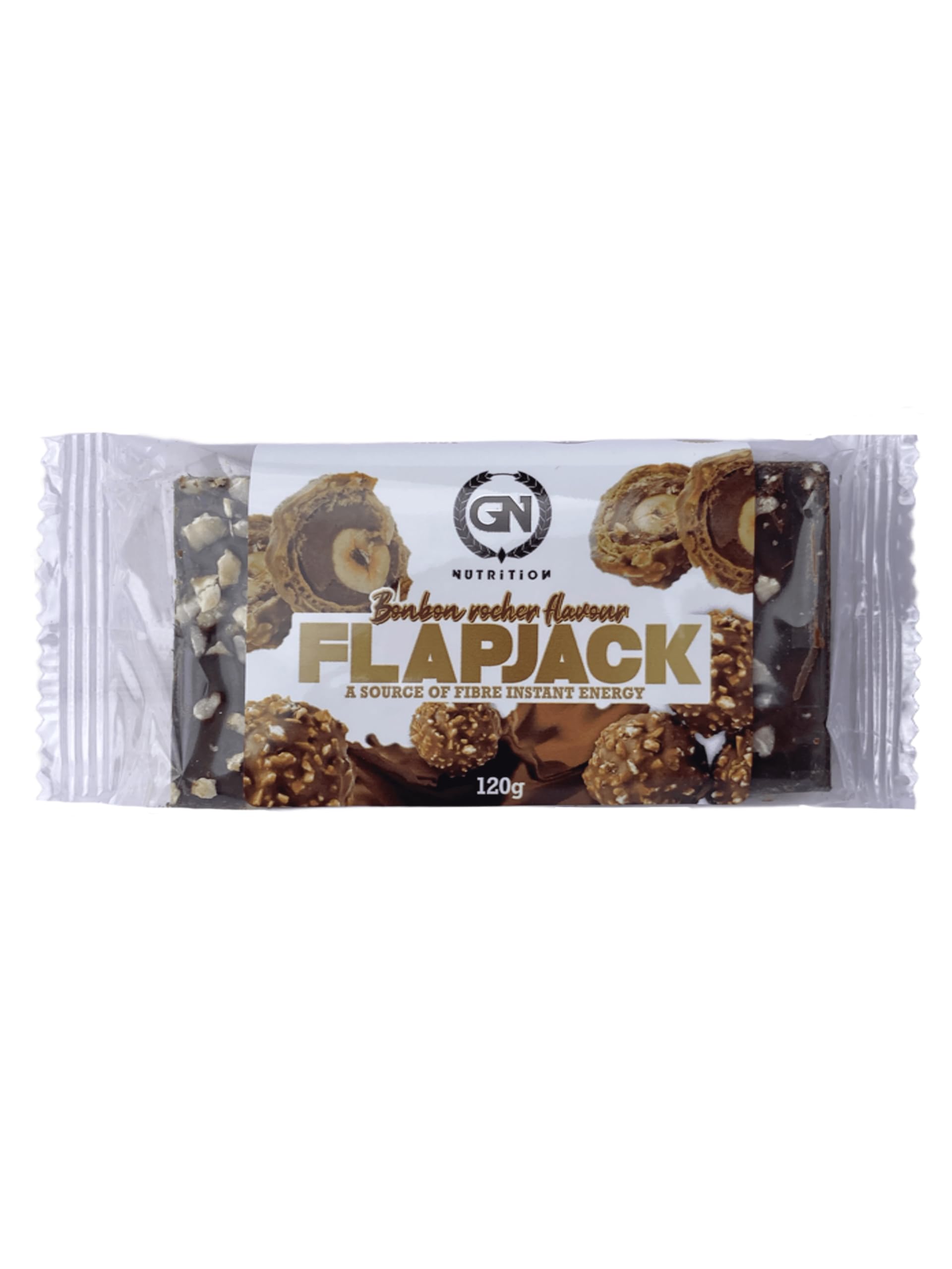 GN NUTRITION FLAPJACK | Barritas Energéticas de Avena | Cajas de 24 unidades | Sabor BOMBON ROCHER