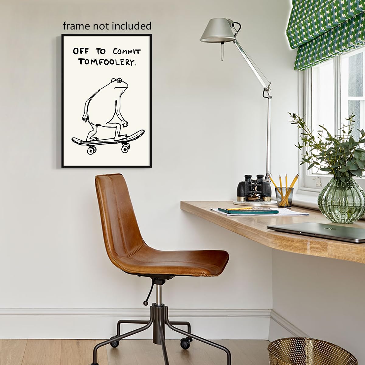 koanga Poster decorativo da parete su tela, motivo: rana che vola, stampa artistica su tela, poster decorativo moderno, per camera da letto, 50 x 75 cm