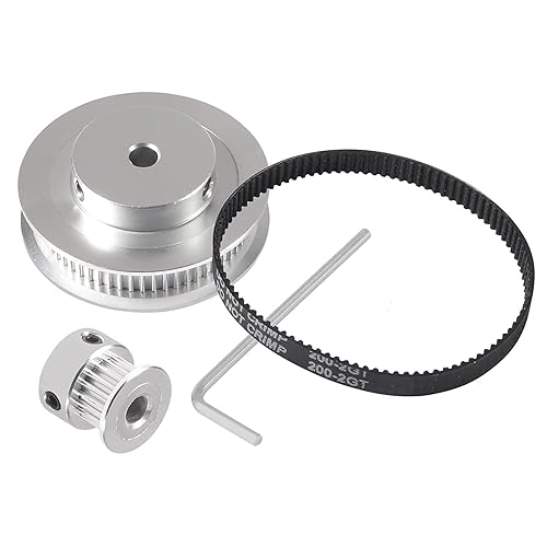 Miniatura 25 de Zeelo Juego de 2 ruedas síncronas GT2 de 20 y 60 dientes, polea de sincronización de aluminio de 0.315 in de diámetro con 2 piezas de longitud