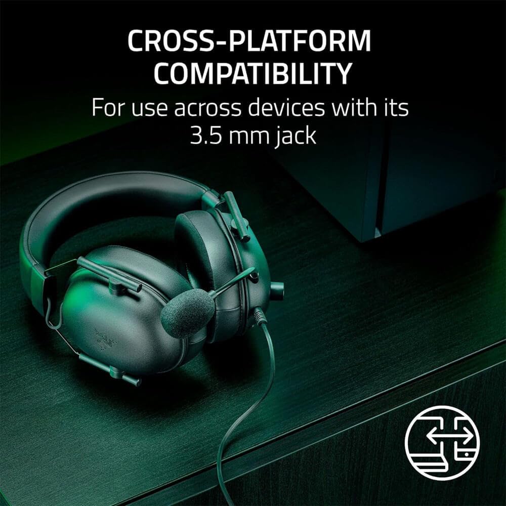 Razer BlackShark V2 X Xbox Gaming Headset: 50mm Drivers - Cardioid Mic - Lightweight - Comfortable, Noise Isolating Earcups - for Xbox Series X, Series S, PS5, PC, Switch Via 3.5mm Audio Jack - Black