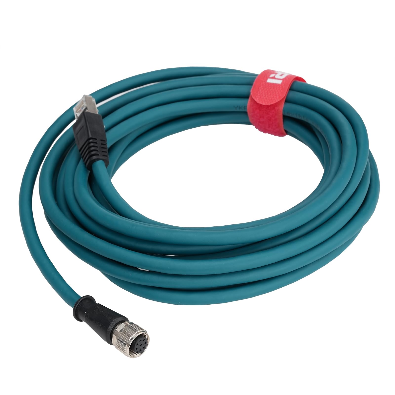 Cavo di interfaccia Cat6a da 8 pin M12 A-Code femmina a RJ45 Gigabit Ethernet per telecamera industriale (15 m)