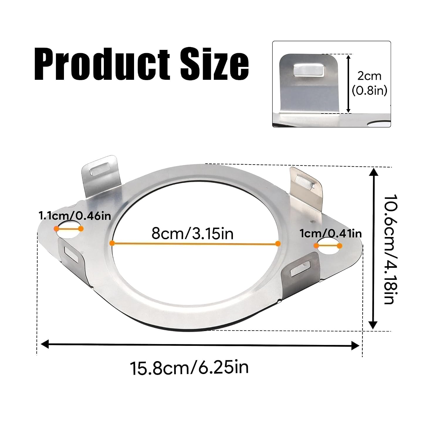 Exhaust Pipe Gasket Compatible with Dodge RAM 1500 3.6L 5.7L 2019 2020 2021 2022 Replace 68505222AA​​ Exhaust Flange Gasket