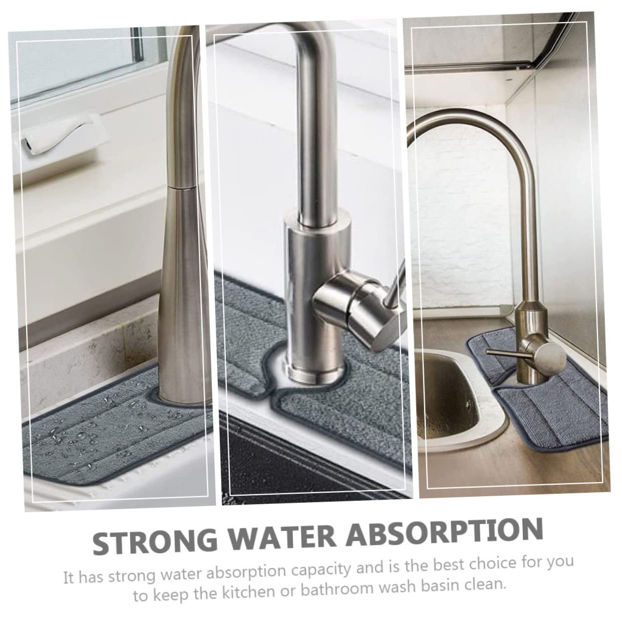 TOPBATHY 8 Piezas De Almohadilla Absorbente Almohadilla Simple para Lavabo Tapete De Secado Tapete De Cocina para Fregadero Almohadillas De Secado De Agua Detrás del Grifo