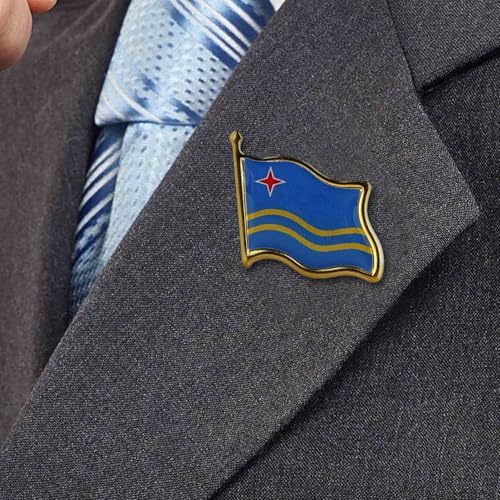 Image of Country Flag Brooch Metal Alloy Souvenir Pin Shirt Hat Backpack Jewelry Accessories Decoration Party Christmas Gift Badge International Travel Pin