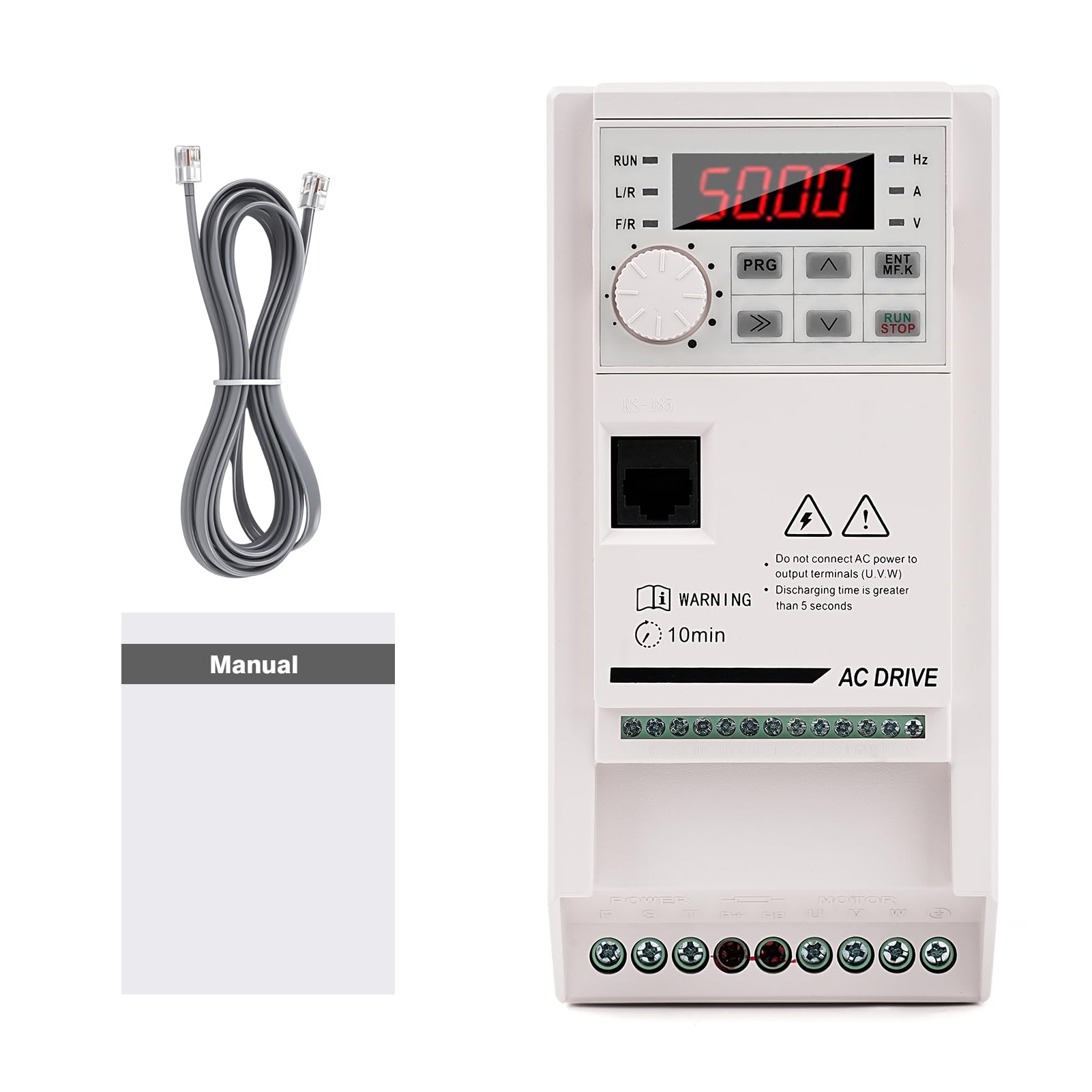 Variador de Frecuencia Trifasico 380V Controlador de Frecuencia Variable 4KW Inversor de Frecuencia Variable CNC Regulador de Velocidad Motor para Ventiladores, Cintas Transportadoras ZHB600-4KW
