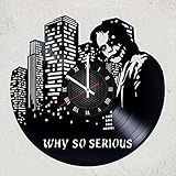 Joker Movie Vinyl Wall Clock - Amazing Gift for Your boy or Joker`S Fan DC Comics Merchandise Gifts for Children Bedroom Decor Batman - Suicide Squad Gotham City