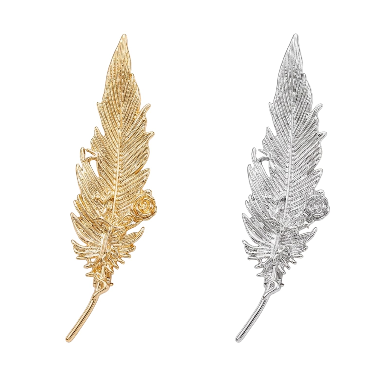 mittijoy 2PCS Brooch For Men Royal, Elegant Leaf Design Lapel Pin, Versatile Accessory for Formal and Casual Wear, Gold and Silver Color Options Included-picture-44
