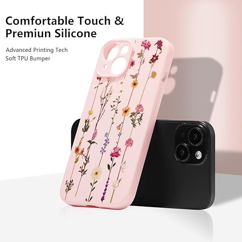 Miniatura 2 de ZTOFERA Funda floral para iPhone 13 de 6.1 pulgadas, suave y delgada para iPhone 13, rosa