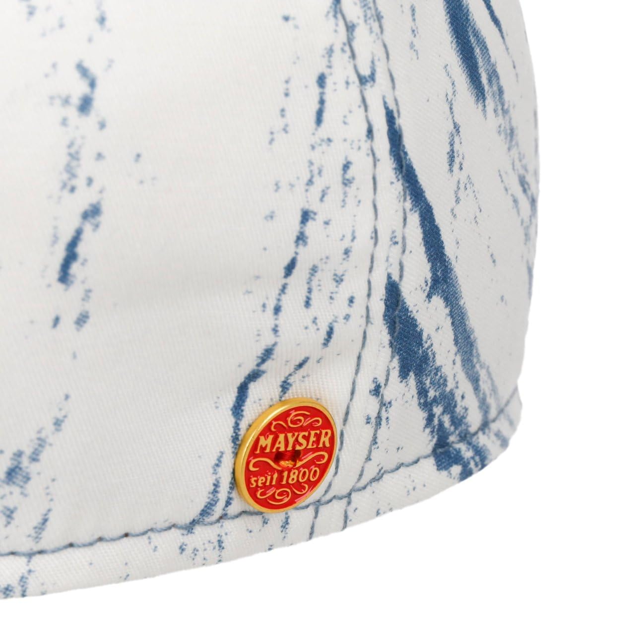 Mayser Flower Denim Flatcap Schirmmütze Herren und Damen Made in EU Frühling Sommer