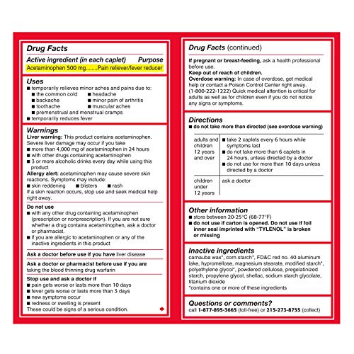 Tylenol 8 Hour Muscle Aches & Pain Relief Extended-Release Tablets With 650 Mg Acetaminophen, Fever Reducer & Pain Medicine For Muscles, Joints, Body, And Backache Pain Relief, 24 Count #TOP7