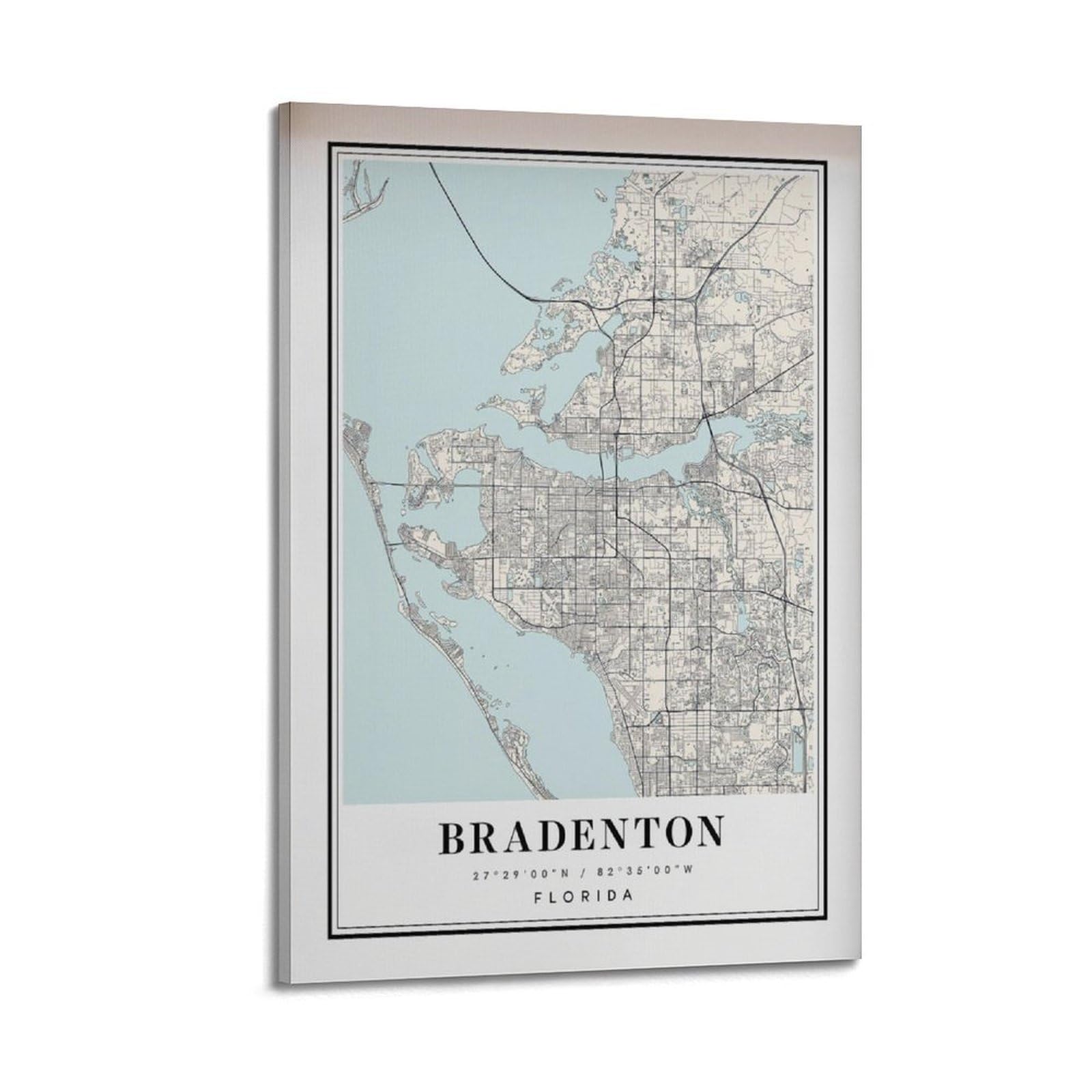 xiaoxiaoshen Bradenton Florida City Canvas Poster Wall Art Prints Room Aesthetic Murals Bedroom And Living Decorations 20x30inch(50x75cm)