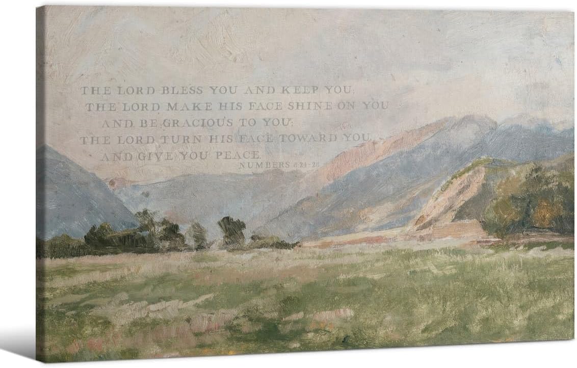 Jesus Wall Art Retro Jesus Pictures Christ Poster Jesus Walking on Water Canvas Print Christian Decor for Living Room, Prayer Chapel or Church 8x10in Framed Religious Painting Artwork