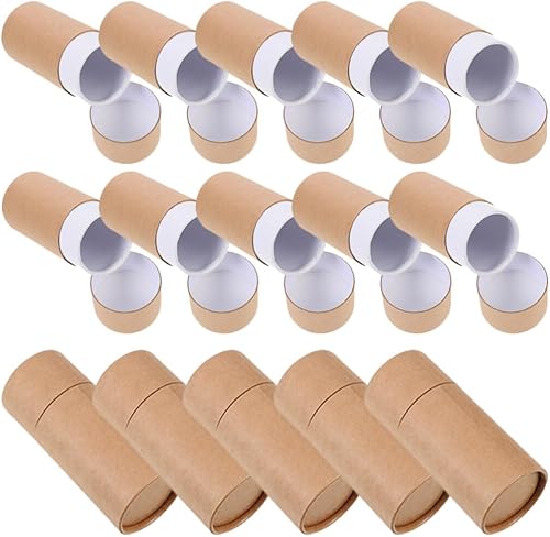 Miniatura 7 de 15 contenedores vacíos de cartón desodorante de 1.0 fl oz, tubos de papel kraft con tapa, caja de embalaje de botellas de aceite esencial, cajas de