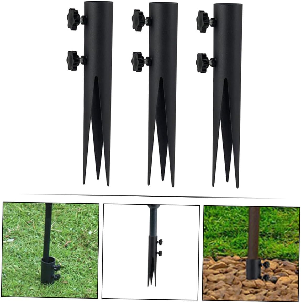 Yardwe 4pcs Metal Floor Nails Stake for Outdoor Lights Stake for Christmas Lights Ground for Candy Cane